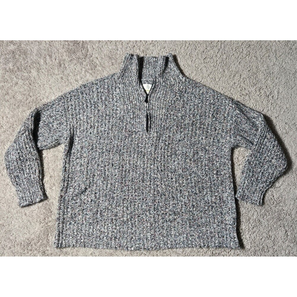 Offline By Aerie Quarter Zip Knit Sweater Colorful Womens Medium Lounge